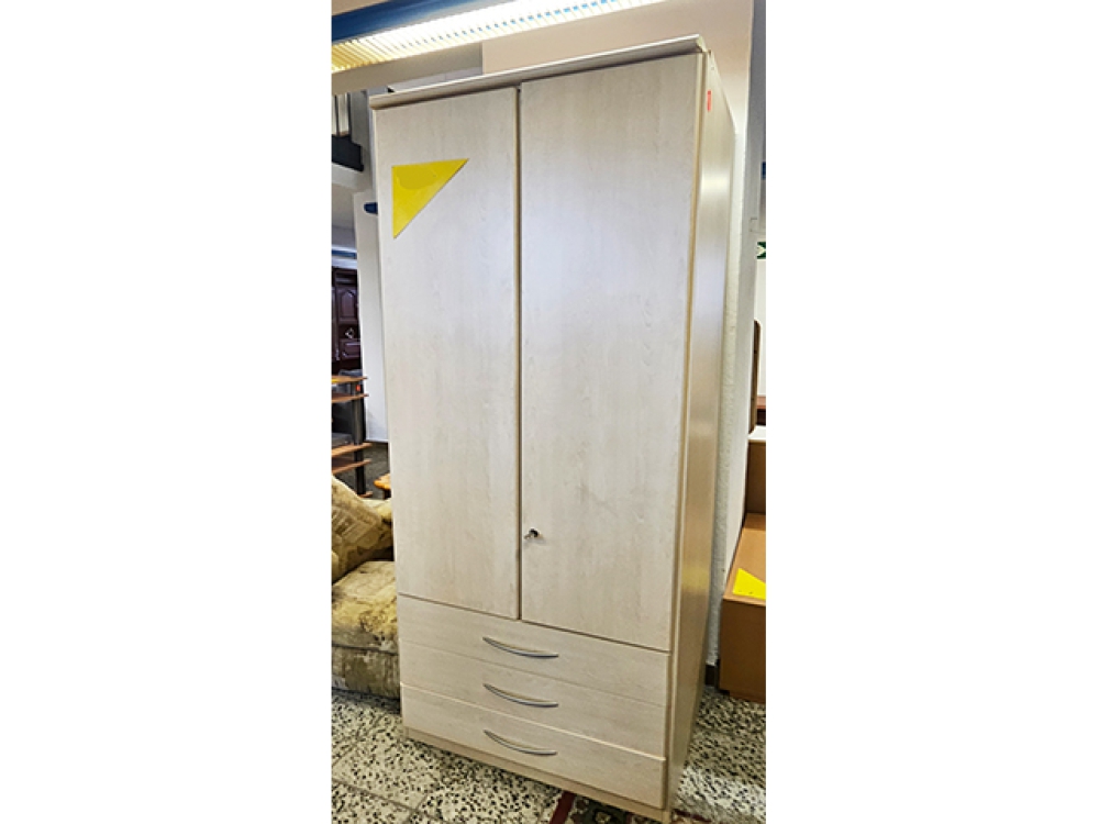 Kleiderschrank 2-türig buche mit 3 Schubkästen (gebraucht)