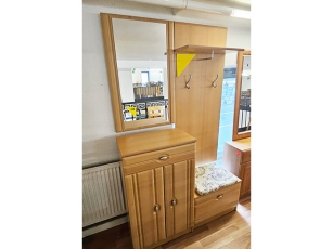 Garderobe mit Spiegel [4-teilig] buche (gebraucht)