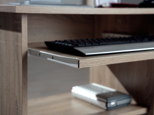 PC-Schreibtisch Durini mit Tastaturauszug sonoma-eiche (NEU)