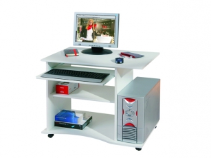 PC-Schreibtisch &quote;Pepe&quote; mit Tastaturauszug weiss (NEU)