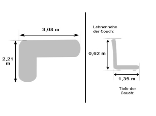 Moderne Wohnlandschaft Vanessa mit 12 Kissen braun