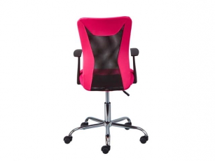 Bürostuhl &quote;Donny&quote; höhenverstellbar pink/schwarz