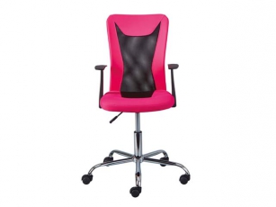 Bürostuhl &quote;Donny&quote; höhenverstellbar pink/schwarz