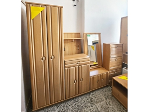 Garderobe [3-teilig] mit Spiegel kirschbaum (gebraucht)