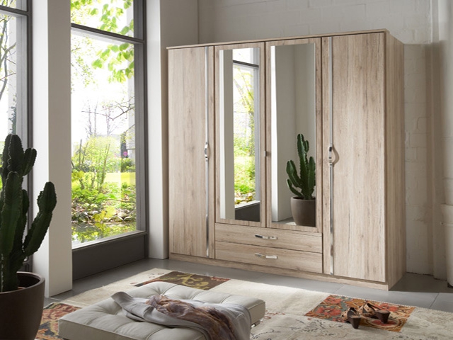Kleiderschrank "Duo" 4-türig sanremo-eiche