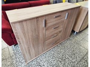 Sideboard 2-türig mit fünf Schubkästen buche (gebraucht)