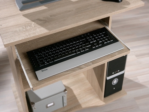 PC-Schreibtisch Durini mit Tastaturauszug sonoma-eiche (NEU)