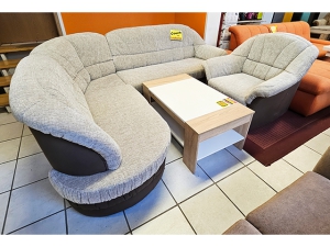 Eckcouch mit Sessel rot (gebraucht)