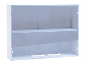 Küchenhängeschrank Cherry 491506 100cm mit Glastüren weiss