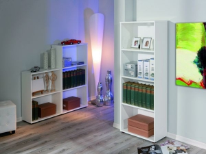 Bücherregal Arco 3 mit 4 Fächern weiss