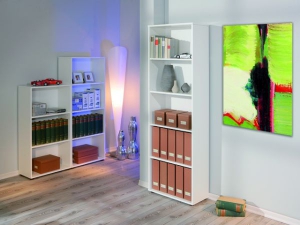 Bücherregal Arco 4 mit 5 Fächern weiss