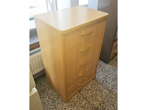 Sideboard 3-türig mit drei Schubkästen noce/hochglanz-creme (gebraucht)