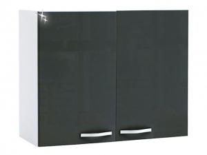 Küchenhängeschrank Spicy 391808 100cm hochglanz-grau/weiss