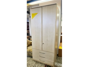 Kleiderschrank 6-türig mit Spiegeln buche-weiss (gebraucht)