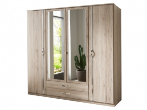 Kleiderschrank Duo 4-türig sanremo-eiche