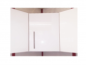 Kücheneckhängeschrank Santorin 105-60 60cm sonoma-eiche / hochglanz-weiss