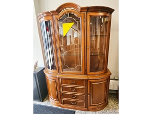 Vitrine mit Beleuchtung ahorn/grau (gebraucht)