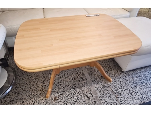 Couchtisch höhenverstellbar und ausziehbar nussbaum (gebraucht)