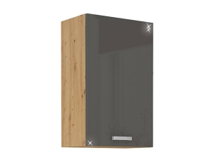 Küchenhängeschrank Artisan 40 G 40cm hochglanz-grau/artisan-eiche