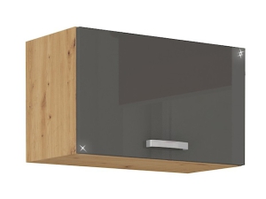 Wrasenschrank Artisan 60 GU 60cm hochglanz-grau/artisan-eiche