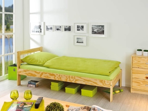 Einzelbett Jana kiefer 90 x 200 cm inkl. Matratze und Rollrost