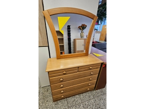Kommode mit drei Schubkästen glas grau (gebraucht)